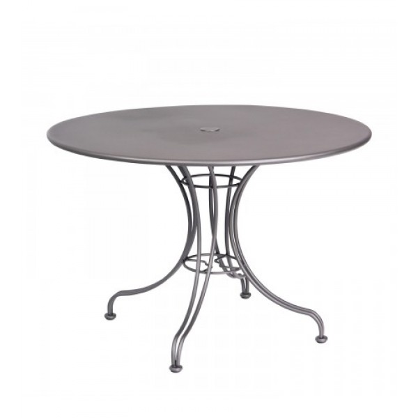 14l4rd42 42 Round Solid Top Wrought Iron Commercial Restaurant Dining Cafe Table Ornate Base